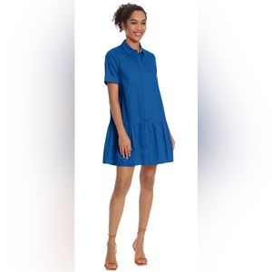 Donna Morgan Solid Cotton Poplin Dress